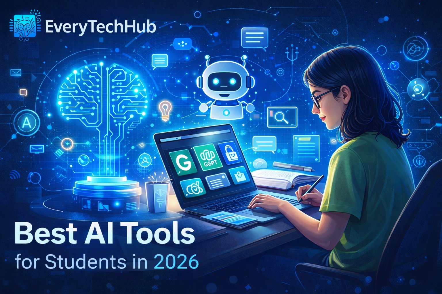 Best AI tools for students in 2026 using artificial intelligence for studying, writing, and productivity – EveryTechHub