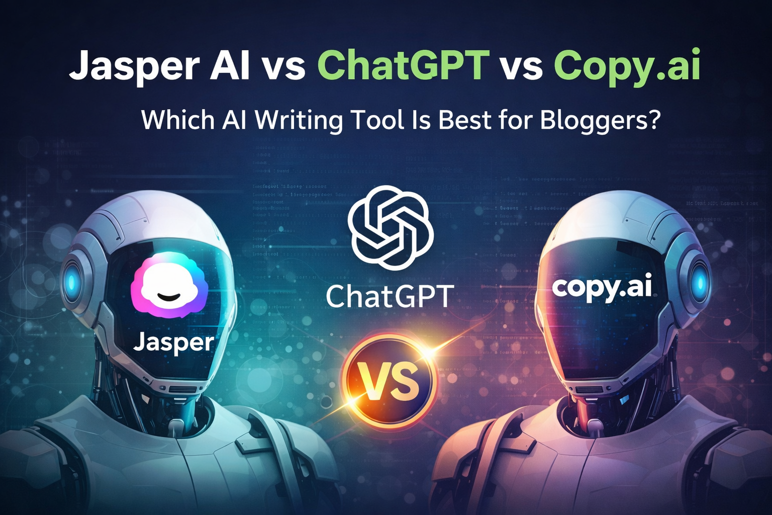 Jasper AI vs ChatGPT vs Copy.ai – Best AI Writing Tools Compared (2026)