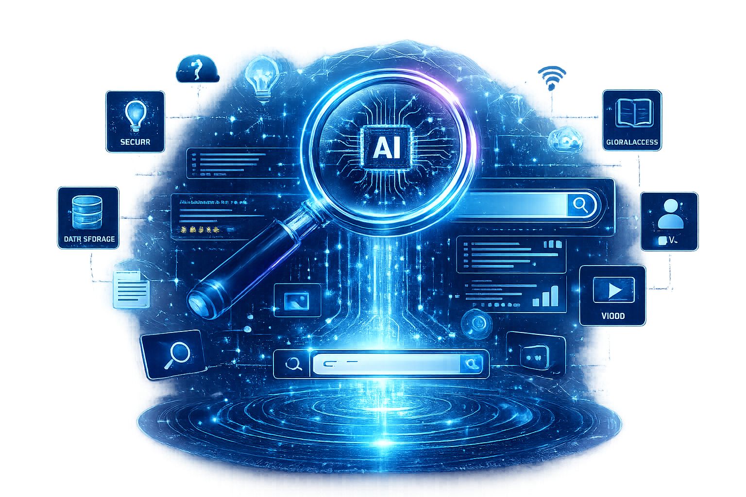 Free AI Search Assistant PNG Download