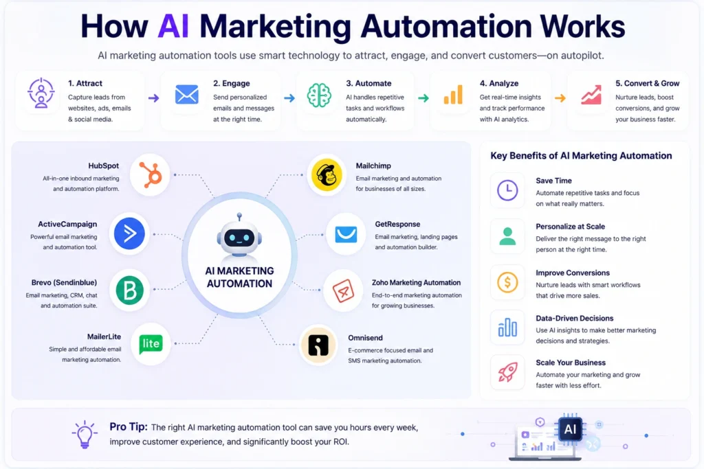 How AI marketing automation tools streamline lead generation, email marketing, and customer engagement in 2026