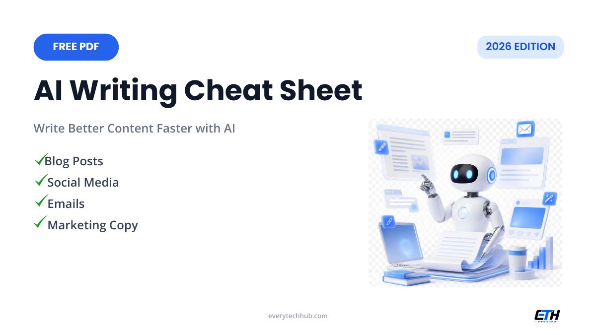 AI Writing Cheat Sheet 2026 free PDF