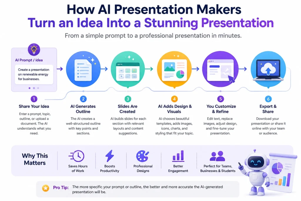 How AI presentation makers turn prompts into finished presentations