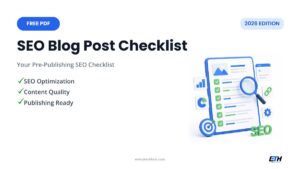 SEO Blog Post Checklist 2026 free PDF