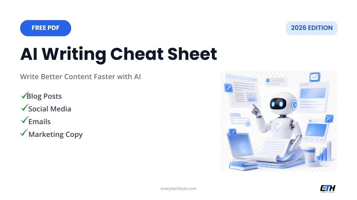 AI Writing Cheat Sheet 2026 free PDF